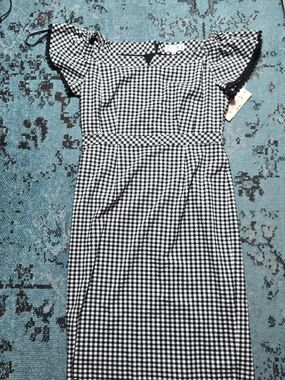 Nanette Lepore Black and White Gingham Dress